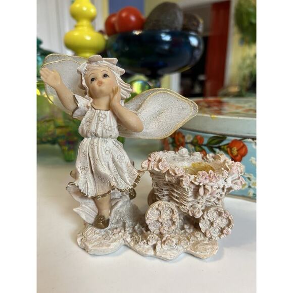 Unique Ceramics Fairy Candle Holder Figurine 5" - Picture 1 of 10